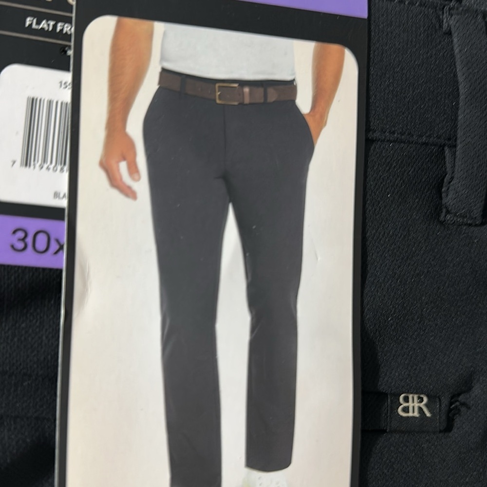 Banana Republic Men's Black Flat Front Pant Size 30x34